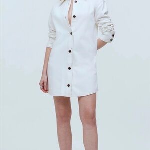 Madewell White Denim Shirt Dress